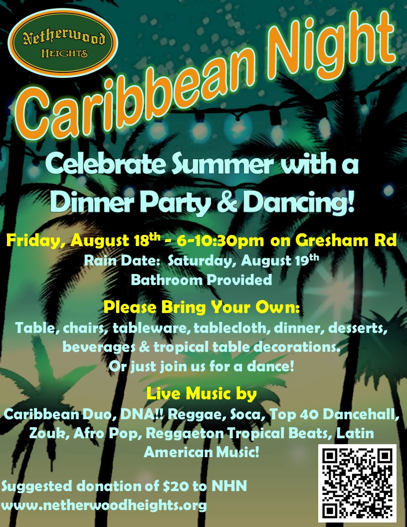 Caribbean Party – August 18th! – Netherwood Heights Neighbors